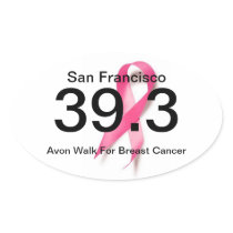 39.3 with Pink Ribbon San Francisco Stickers