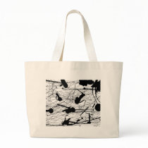 39-81 Black and White Splatter Paint Tote Bags