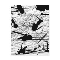 39-81 Black and White Splatter Paint Post Card