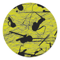 39-81 Black and White Splatter Paint Sticker