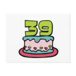 39 Year Old Birthday Cake Post Card