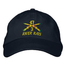 3/47th Infantry Crossed Rifles Embroidered Hat