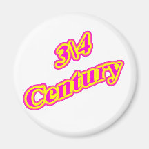 3\4 Century  Magenta Refrigerator Magnet
