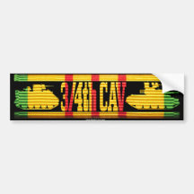 3/4th Cav Track & Tank Bumper Stickers