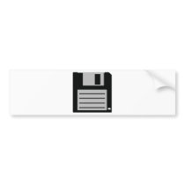 3.5 floppy disc bumper sticker