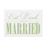 3.5 x 5 Eat, Drink & Be Married | Enclosure Personalized Invite