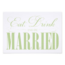 3.5 x 5 Eat, Drink & Be Married | Enclosure Personalized Invite