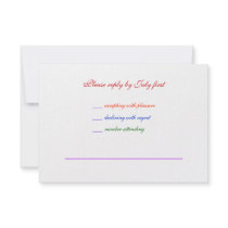 3.5x5 Gay Wedding Rainbow LGBT Pride RSVP Basic Custom Invite