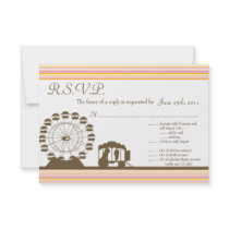 3.5x5 R.S.V.P Reply Card Carnival Custom Invites