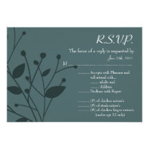 3.5x5 R.S.V.P Reply Card Twilight Twigs Personalized Announcement