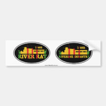 3/60th Riverine Infantry Euro-Sticker Pair Bumper Stickers