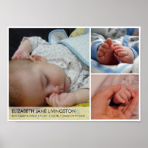 3 baby photo modern montage wall hanging art posters