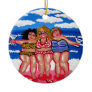 3 Best Friend Martini Beach Divas Round Ornament