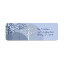 3 Blue Trees Return Address Return Address Label