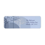 3 Blue Trees Return Address labels