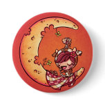 3" Cheese moon Button