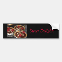 3 Chocolate Tarts Bumper Sticker
