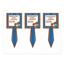 3 Cup Cake Picks All Star Blue Postcard
