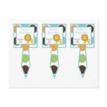 3 Cup Cake Picks Jungle King Lion Safari Zoo Anima postcards
