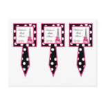 3 Cup Cake Picks Pink Poodle Paris Eiffel Tower postcards