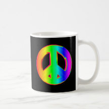 3-D Rainbow Peace Sign #1 Coffee Mugs