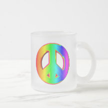 3-D Rainbow Peace Sign #1 Mugs