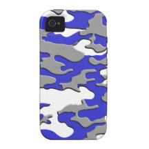 3 dimensional blue camo iPhone 4 covers