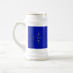 3 Dot Gold Block Give & Blue Background Mugs