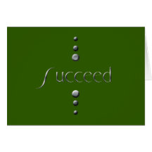 3 Dot Silver Block Succeed & Green Background Cards