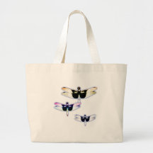 3 dragonflies tote bags