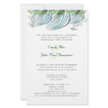 3 Feather Vintage Peacock Wedding Stationery