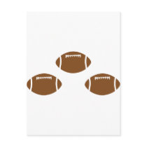3 footballs postcards