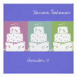 3 gâteaux de mariage invitation personnalisable
