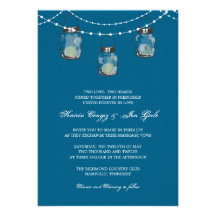 3 Hanging Mason Jars - Bridal Shower Invitation