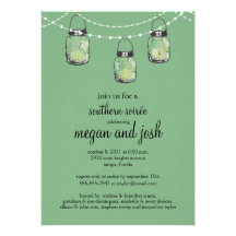 3 Hanging Mason Jars - Engagement Party Announcements