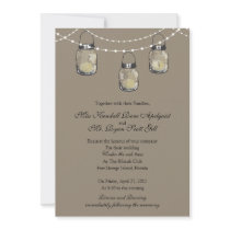 3 Hanging Mason Jars - Wedding