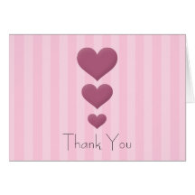 3 Hearts Thank You Cards