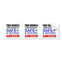 3 in 1 Fake Alarm System Sticker for your car! Bumper Sticker