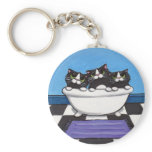 3 in the Tub - Cat Keychain