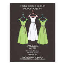 3 invitations nuptiales de douche de robes