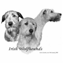 3 Irish Wolfhound heads Photo Cutouts