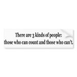 3 Kinds Of People bumper stickers