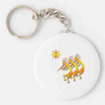 3 Kokopelli #1 Keychain