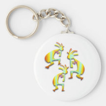 3 Kokopelli #22 Keychains