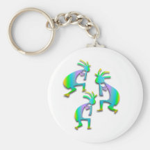 3 Kokopelli #27 Keychain