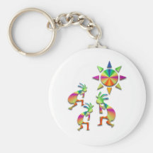 3 Kokopelli #44 Keychain