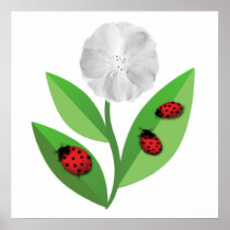 3 Ladybugs Print