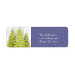 3 Lime Christmas Trees Return Address Custom Return Address Label