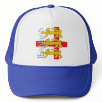 3 Lions on St George's Cross Trucker Hat
