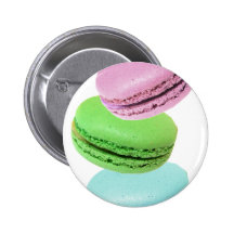 3 macarons pinback button